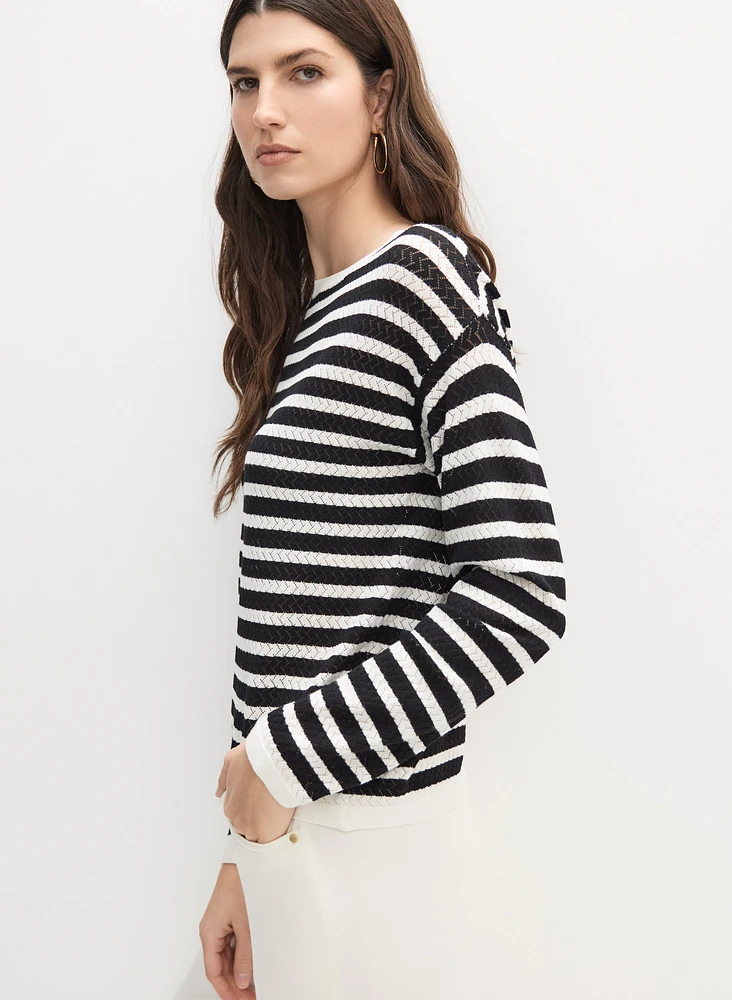 Stripe Knit Pullover