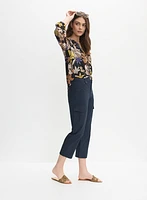 Stretch-Cotton Cargo Capris