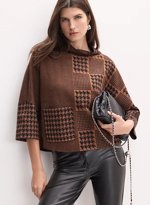 Joseph Ribkoff - Mixed Patchwork Print Sweater