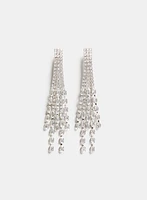 Boucles d'oreilles avant arrière à zircons cubiques