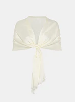 Foulard oblong à franges