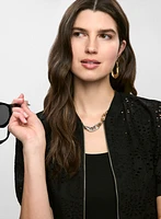 Eyelet Bomber Jacket