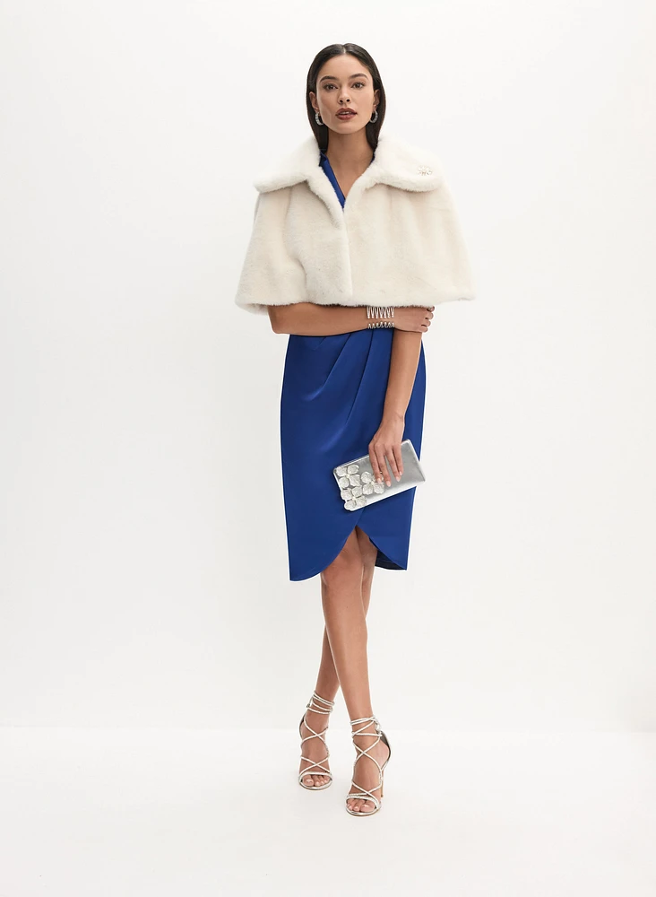 Cape en fausse fourrure