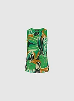Blouse à motif feuilles