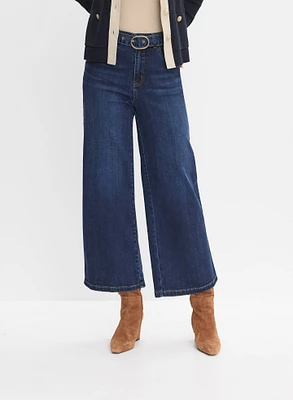 Jean à jambe évasée ceinture