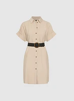 Robe boutonnée à col chemisier