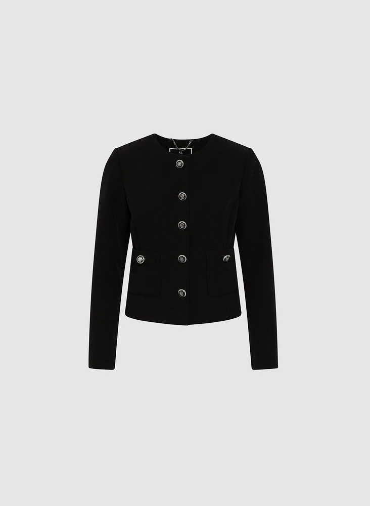 Short Collarless Jacket
