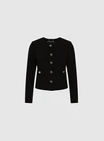Short Collarless Jacket