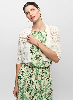 Pointelle Knit Bolero