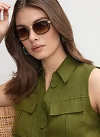 Robe à poches appliquées