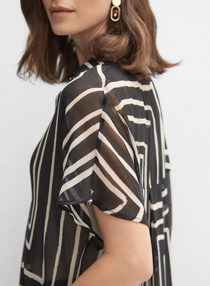 Joseph Ribkoff - Geometric Button-Down Blouse
