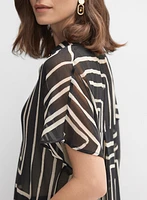 Joseph Ribkoff - Geometric Button-Down Blouse