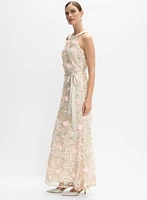 Robe florale en relief