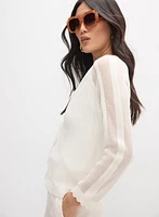 Cardigan à bordures festonnées