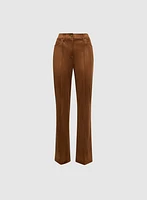 Pantalon large en faux suède