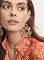 Boucles d'oreilles pendantes circulaires