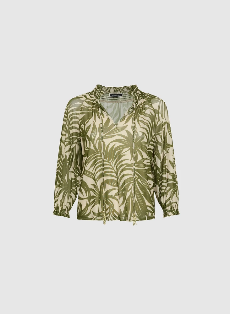 Leaf Print Top