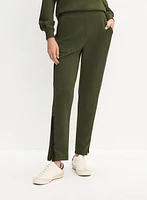Pantalon à jambe étroite ourlet fendu