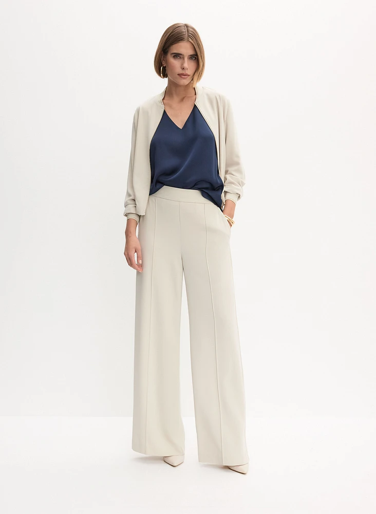 Veste aviateur et pantalon à jambe large
