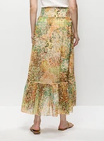 Jupe maxi en crêpe extensible