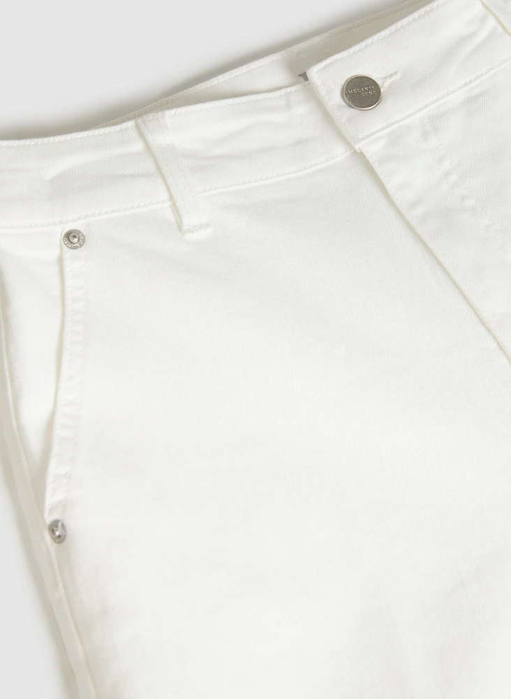 Patch Pocket Wide-Leg Jeans