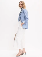Patch Pocket Wide-Leg Jeans