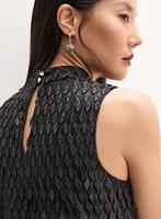 Textured Lace Overlay Dress