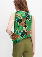 Blouse à motif feuilles