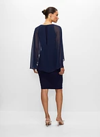 Chiffon Capelet Dress