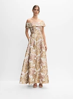 Two-Tone Jacquard Ballgown