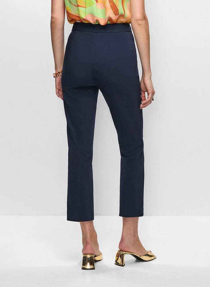 Pantalon à jambe étroite avec poches passepoilées