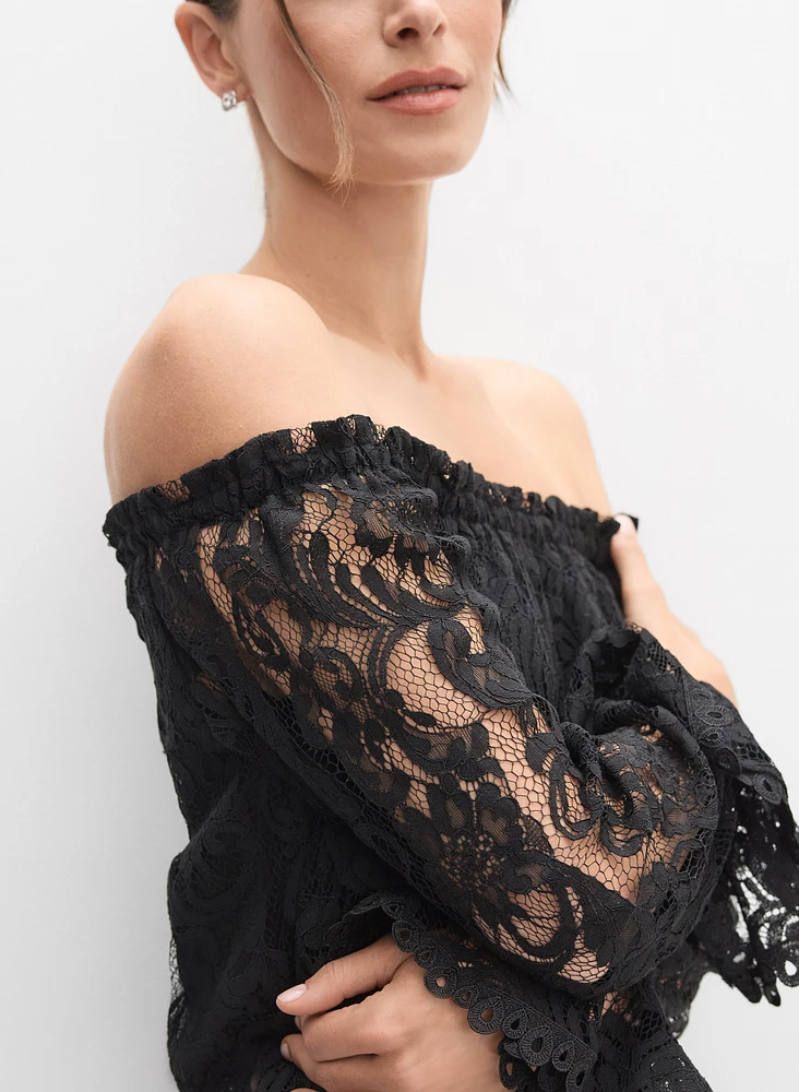 Lace & Crepe Jumpsuit