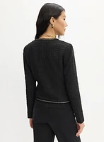 Button Detail Bouclé Jacket