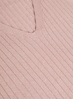 Sleeveless Ribbed Knit Sweater