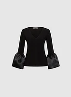 Organza Bell-Cuff Top