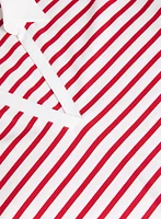 Striped Polo-Neck T-Shirt