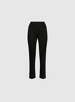 Pinstripe Straight-Leg Pants