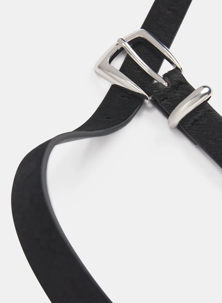 Ceinture en cuir à embout métallique