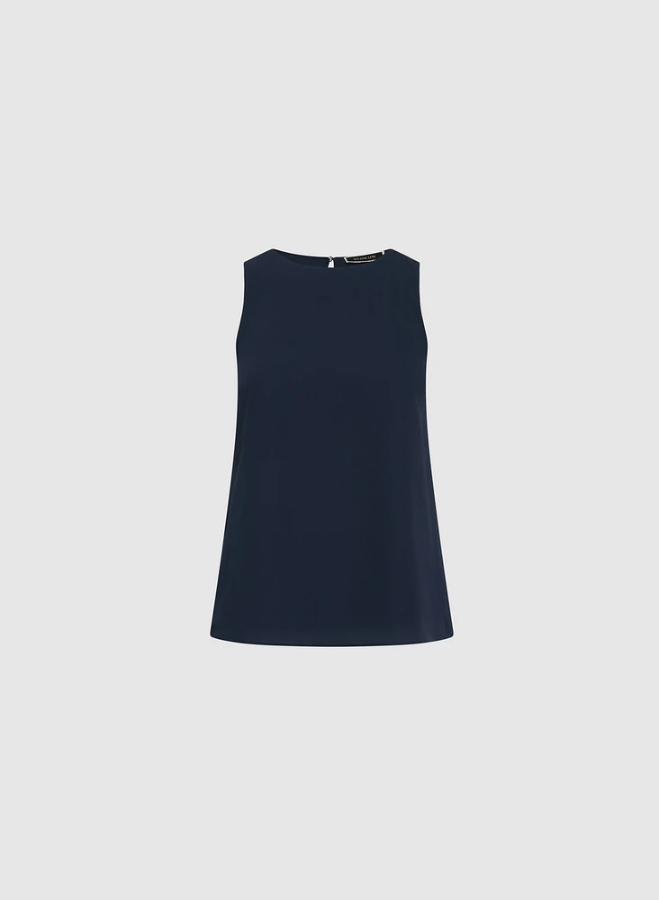 Blouse sans manches en crêpe