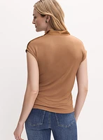 Satin Wrap-Over Top