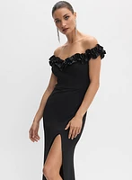 Ruffle Off-The-Shoulder Dress