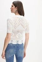 Crochet Knit Pullover