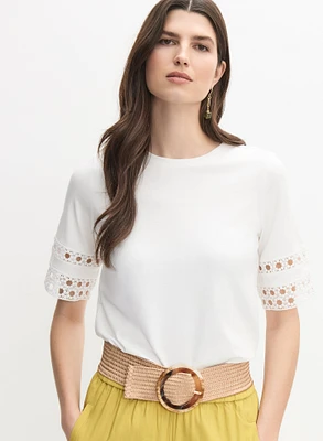 T-shirt à manches en crochet