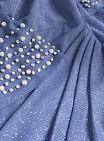 Robe de soirée scintillante à perles