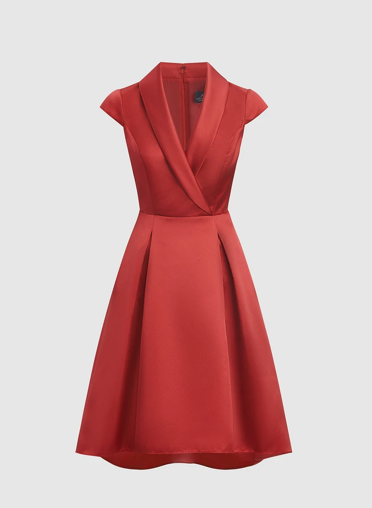 Tuxedo-Style Mikado Dress