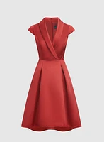 Tuxedo-Style Mikado Dress