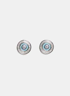 Boucles d'oreilles rondes en oeil