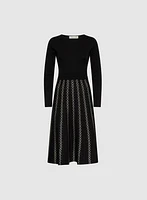Robe en tricot jacquard mélangé