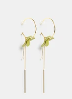 Floral Hoop Earrings