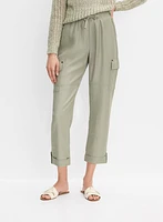 Crinkled Cargo Capris